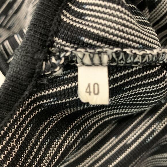 M MISSONI Size 4 Black White Knit A-Line Dress - Picture 4 of 5